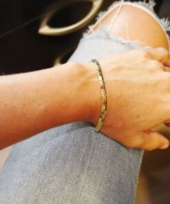 Alternative view of Pulsera Articulada de Eslabones Olas de Oro Amarillo 18K Unisex – 19 cm – 7,55 g – Cierre Mosquetón