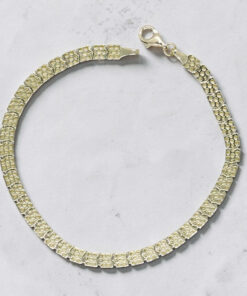 Pulsera Articulada de Eslabones Olas de Oro Amarillo 18K Unisex – 19 cm – 7,55 g – Cierre Mosquetón - Imagen 7