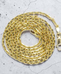 Never Say Never Cadena oro 18k maciza 60 cm 11.40 g eslabón forzado clásico hombre - Imagen 5