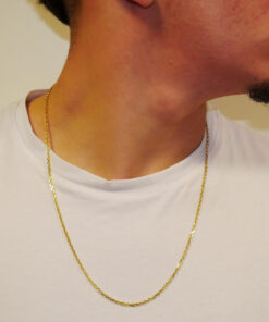 Alternative view of Never Say Never Cadena oro 18k maciza 60 cm 11.40 g eslabón forzado clásico hombre