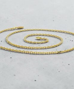 Never Say Never Cadena oro 18k maciza 60 cm 11.40 g eslabón forzado clásico hombre - Imagen 6
