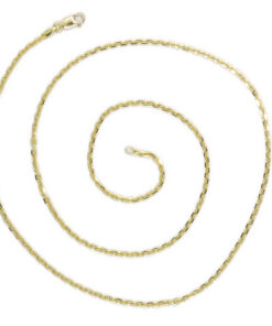 Never Say Never Cadena oro 18k maciza 60 cm 11.40 g eslabón forzado clásico hombre - Imagen 4