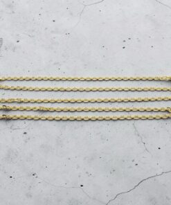 Never Say Never Cadena oro 18k maciza 60 cm 11.40 g eslabón forzado clásico hombre - Imagen 8