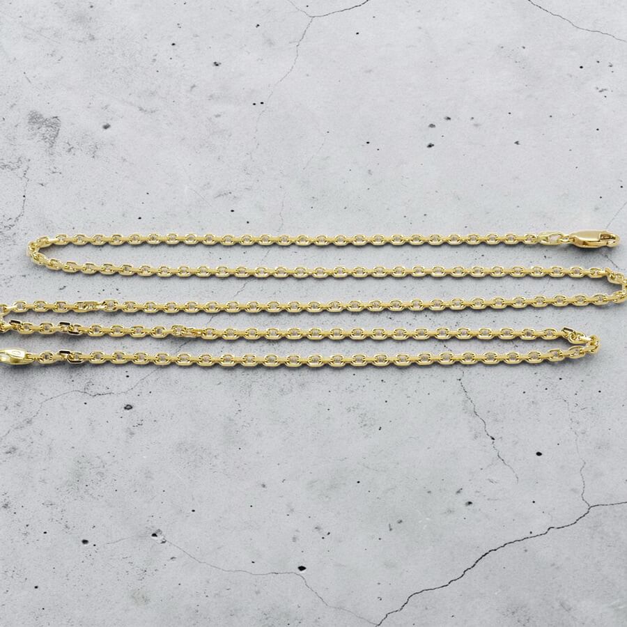 Never Say Never Cadena oro 18k maciza 60 cm 11.40 g eslabón forzado clásico hombre - Imagen 8