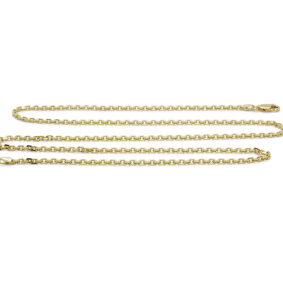 Never Say Never Cadena oro 18k maciza 60 cm 11.40 g eslabón forzado clásico hombre - Imagen 7