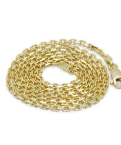 Never Say Never Cadena oro 18k maciza 60 cm 11.40 g eslabón forzado clásico hombre