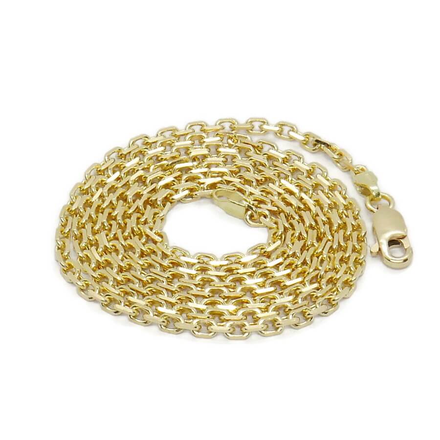 Never Say Never Cadena oro 18k maciza 60 cm 11.40 g eslabón forzado clásico hombre