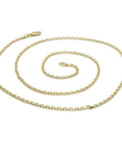 Never Say Never Cadena oro 18k maciza 60 cm 11.40 g eslabón forzado clásico hombre - Imagen 9