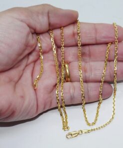 Never Say Never Cadena oro 18k maciza 60 cm 11.40 g eslabón forzado clásico hombre - Imagen 3