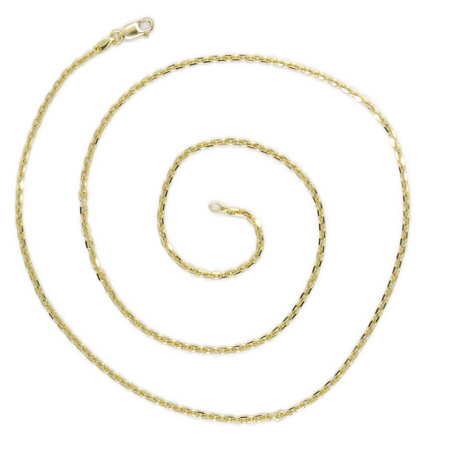 Never Say Never Cadena oro 18k maciza 60 cm 11.40 g eslabón forzado clásico hombre - Imagen 4