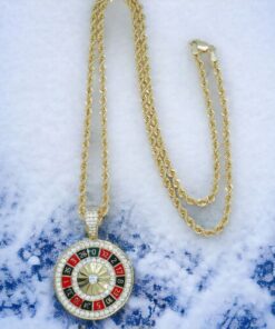 Collar de Oro Amarillo 18K con Ruleta de Circonitas y Cordón Salomónico 60 cm – 21,50 g - Imagen 5