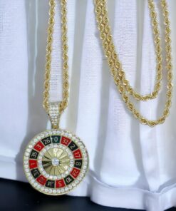 Collar de Oro Amarillo 18K con Ruleta de Circonitas y Cordón Salomónico 60 cm – 21,50 g - Imagen 4