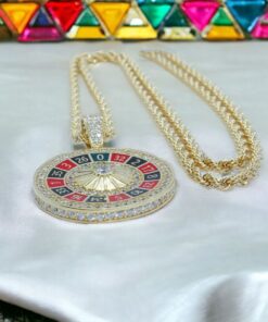 Collar de Oro Amarillo 18K con Ruleta de Circonitas y Cordón Salomónico 60 cm – 21,50 g - Imagen 9
