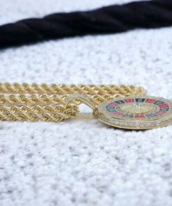 Collar de Oro Amarillo 18K con Ruleta de Circonitas y Cordón Salomónico 60 cm – 21,50 g - Imagen 6