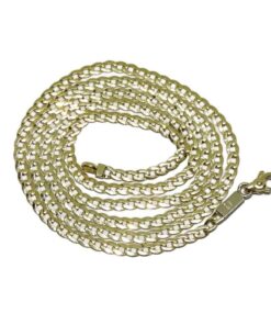 Cadena para mujer de oro amarillo macizo de 18K tipo barbada grande – 4 mm – 50 cm – 14,30 g - Imagen 4