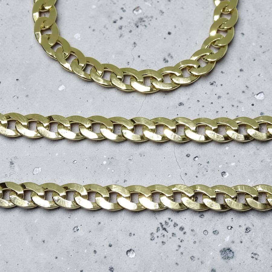Cadena para mujer de oro amarillo macizo de 18K tipo barbada grande – 4 mm – 50 cm – 14,30 g - Imagen 5