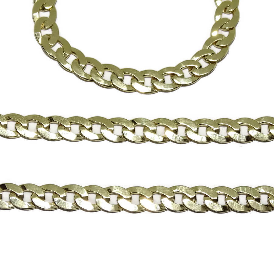 Cadena para mujer de oro amarillo macizo de 18K tipo barbada grande – 4 mm – 50 cm – 14,30 g - Imagen 9