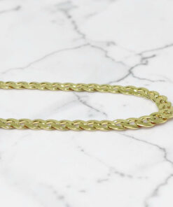 Cadena para mujer de oro amarillo macizo de 18K tipo barbada grande – 4 mm – 50 cm – 14,30 g - Imagen 7