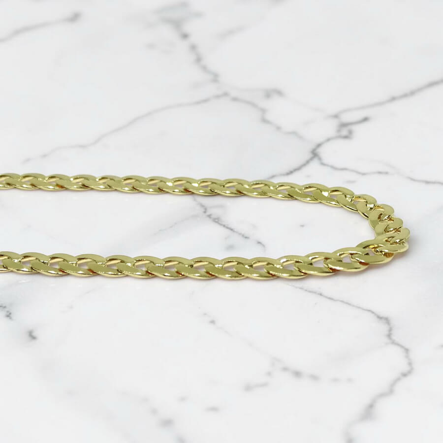 Cadena para mujer de oro amarillo macizo de 18K tipo barbada grande – 4 mm – 50 cm – 14,30 g - Imagen 7