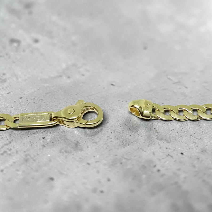 Cadena para mujer de oro amarillo macizo de 18K tipo barbada grande – 4 mm – 50 cm – 14,30 g - Imagen 6