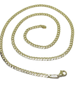 Cadena para mujer de oro amarillo macizo de 18K tipo barbada grande – 4 mm – 50 cm – 14,30 g