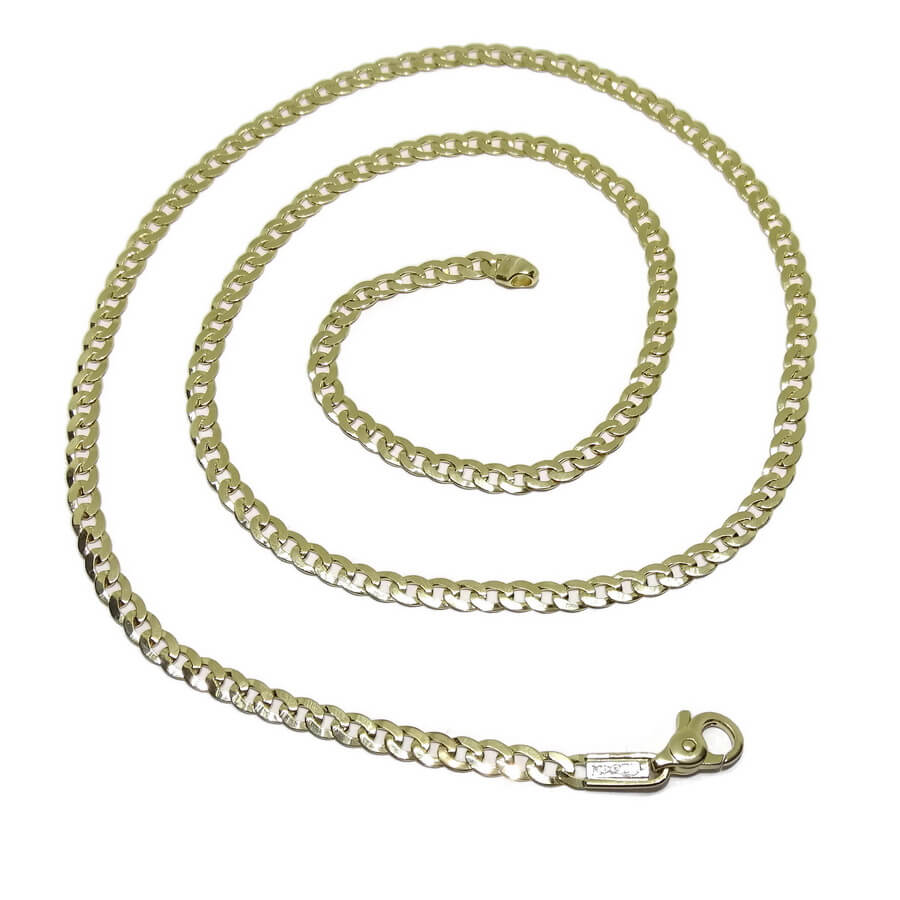 Cadena para mujer de oro amarillo macizo de 18K tipo barbada grande – 4 mm – 50 cm – 14,30 g
