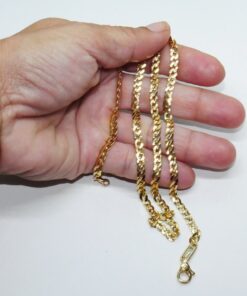 Cadena para mujer de oro amarillo macizo de 18K tipo barbada grande – 4 mm – 50 cm – 14,30 g - Imagen 3