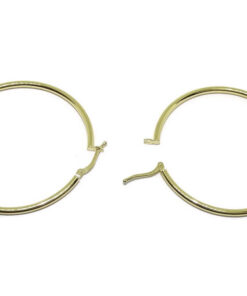 Pendientes de Aro Oro 18 Quilates Mujer – Aros 4,4 cm Oro Amarillo 750 – Grandes, Ligeros y Elegantes – Cierre Click – 2,40 g - Imagen 7