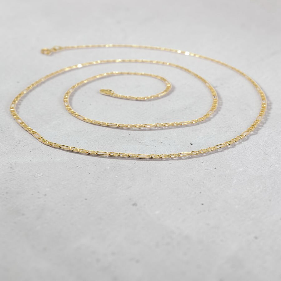 Never Say Never Cadena de Oro Amarillo 18K 3x1 Ancla de 50 cm para Mujer – 2 mm de Ancho – Oro Macizo 750 - Imagen 5