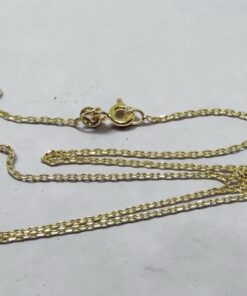 Cruz Bizantina Oro Amarillo 18k con Cadena 50 cm – Reversible Mate y Brillo – Primera Comunión – 3,60 g - Imagen 3